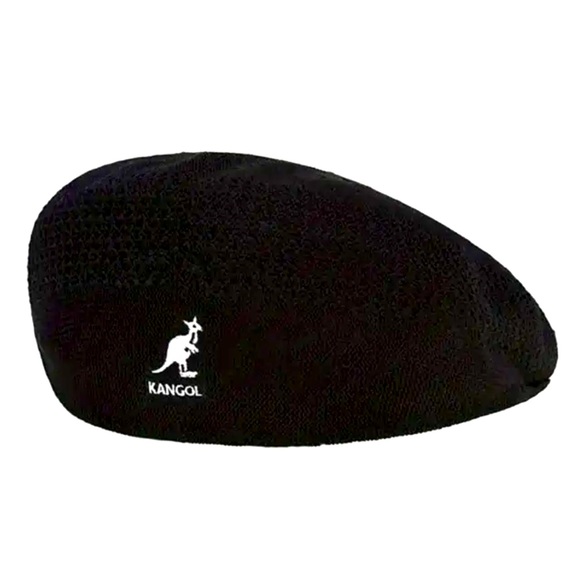 COPY - KANGAROO Mens Black Classic Tropic 504 Ventair Ivy Flat Cap Hat-Black - Picture 1 of 1